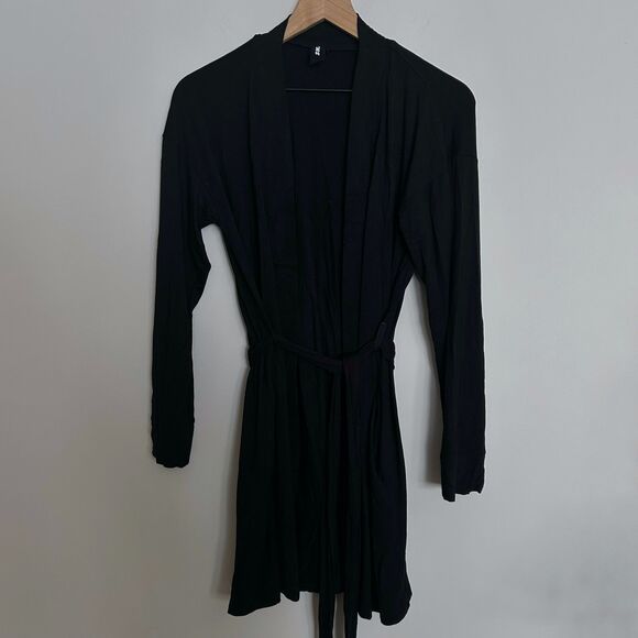 Skims Women's Soft Lounge Short Robe Onyx Size Medium